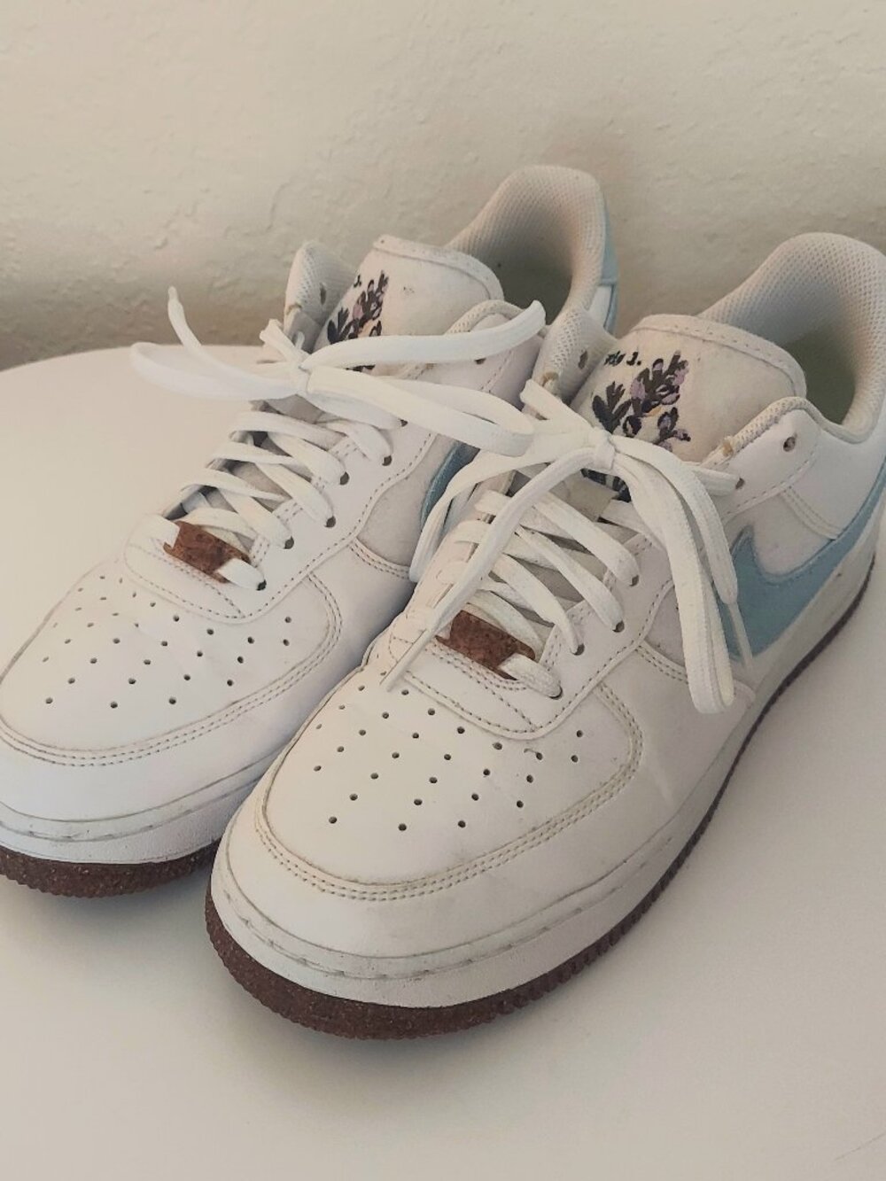 Nike Air Force 1s, Indigo colorway (2021), size 9.5